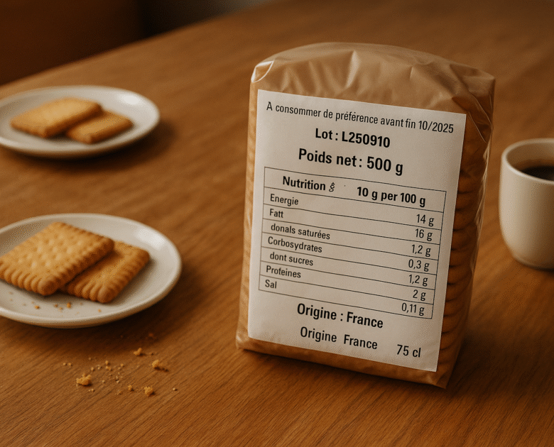 étiquette dénomination alimentaire
