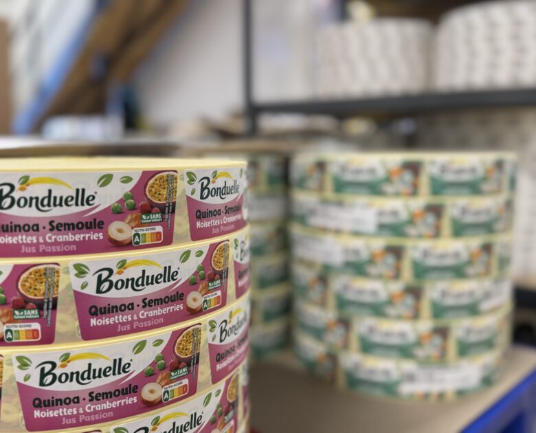 Etiquettes adhésives Bonduelle Lorge Imprimeurs, filiale spécialisée de Barcodis
